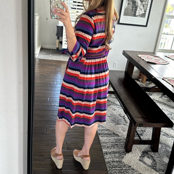 Anthropology Stripped Midi Dress Size 8 - Picture 6 of 15
